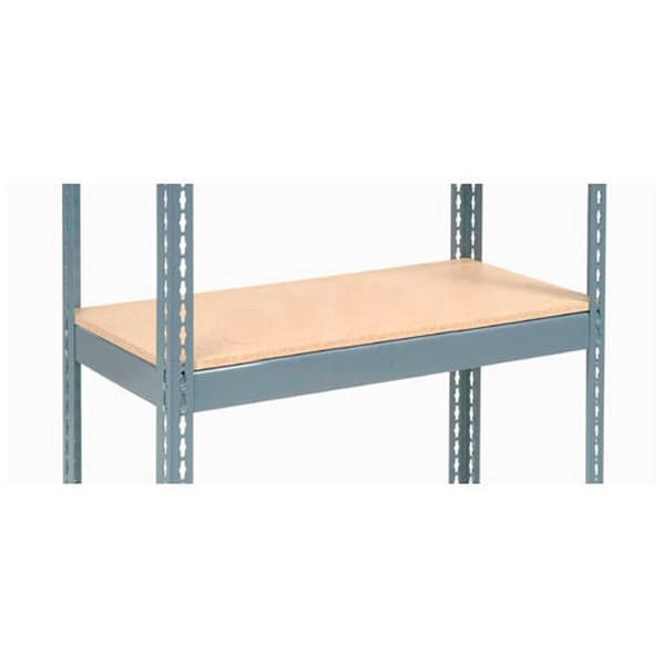 Global Industrial Additional Shelf, Double Rivet, Wood Deck, 48inW x 24inD, Gray 601913 - main